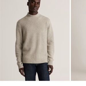 Quince Men's Light Grey Turtleneck Sweater